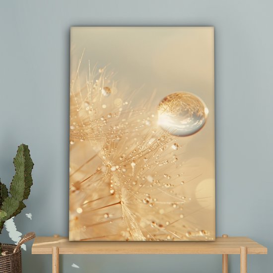 Tableau sur toile 40x60 cm - Décoration murale Pissenlit - Water - Nature - Plantes - Moderne - Décoration murale salon - Décoration chambre - Accessoires chambre - Peintures