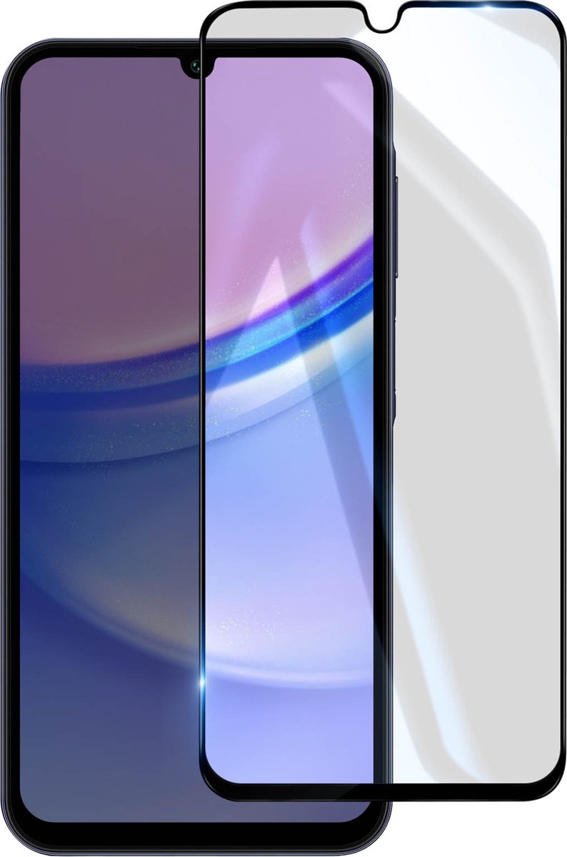Akashi, Gehard Glas Geschikt voor Samsung Galaxy A15 Hardheid 9H Ultra Sterk, Transparant zwart