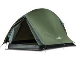 Tent, 1/2 persoons kampeertent, ultralichte kleine verpakkingstent voor 1 persoon, waterdicht, snel op te zetten, dubbellaagse koepeltenten, voor kamperen, motorreizen, trekking, wandeltochten, festivals