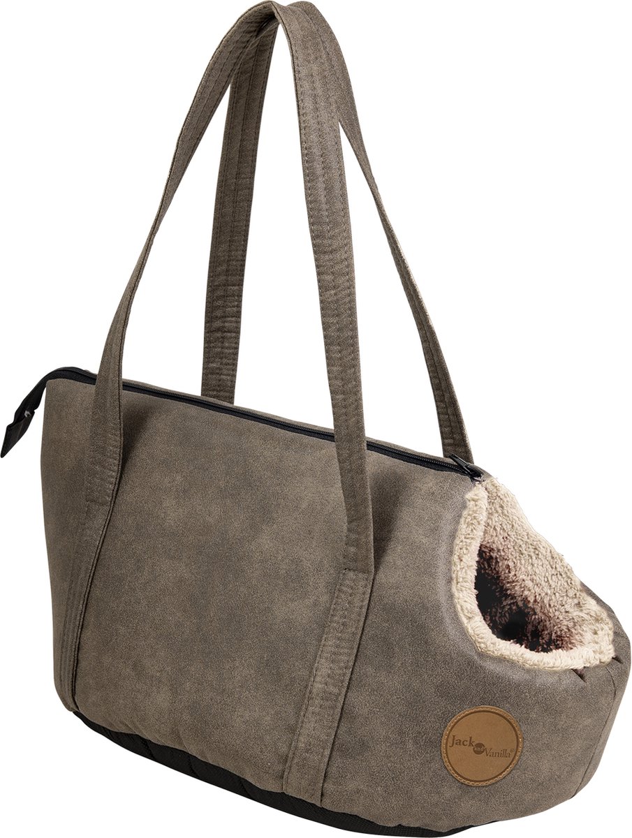Jack and Vanilla Huisdierentas Classy M 55x30 cm steenkleurig