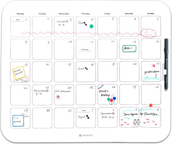 Organizador A4 - Agenda Planificador Mensual Calendario
