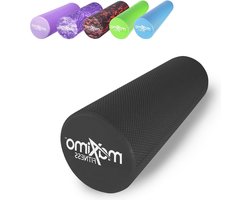 Shuimroller voor Maximo Fitness - Superieure Spierroller voor Triggerpoints - 15 cm x 45 cm - Zelfmassagetool voor Thuis Sportschool Pilates Yoga - Inclusief Instructies - Zwart stretching foam roller