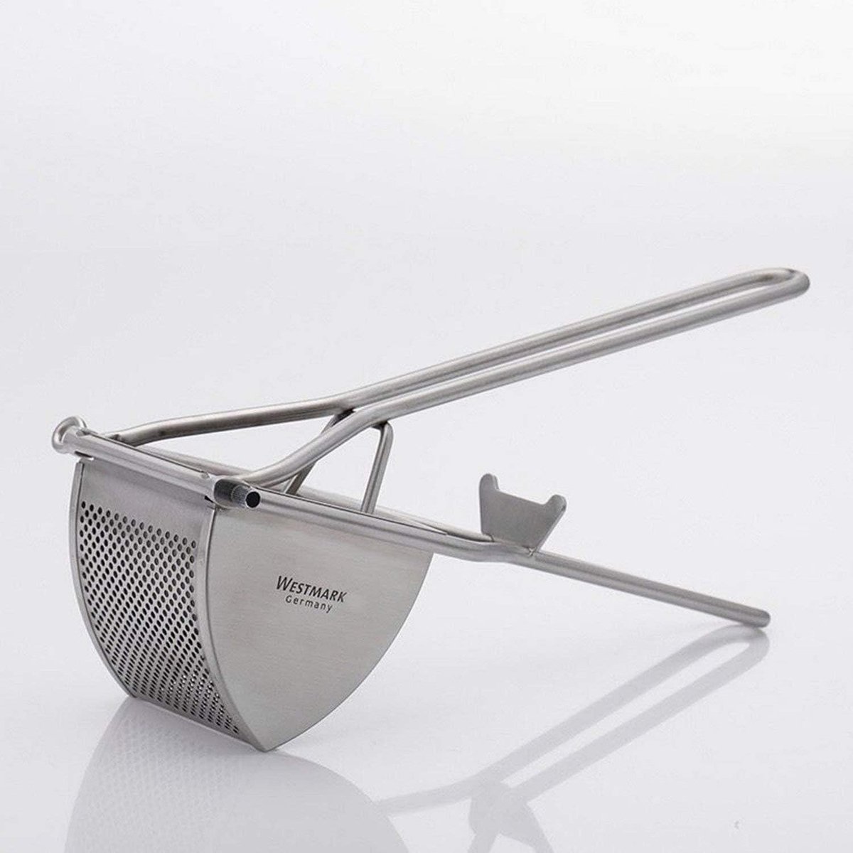 Pureepers met ronde gaatjes - 30 cm - Roestvrij staal - Triangel zilver