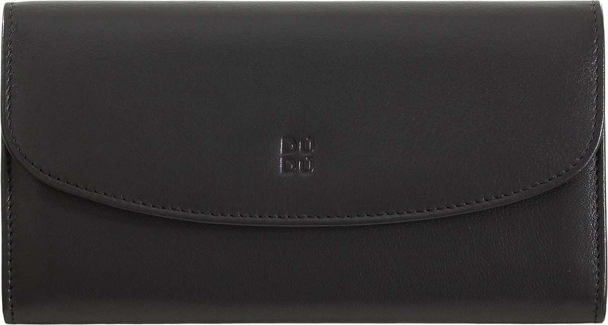 DuDu Kleurrijke Gandia Portemonnee RFID Leer 19 cm - Dames - Horizontaal - schwarz