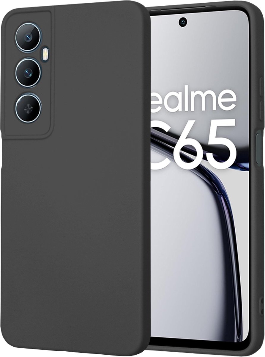 Techsuit Soft Flex Silicone Back Cover hoesje voor Realme C65 - Black