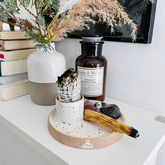 Hoogwaardige wierookschaal voor elk wierook, wierookstokjes, Palo Santo, witte salie, rookschaal, Palo Santo en salie zijn niet inbegrepen