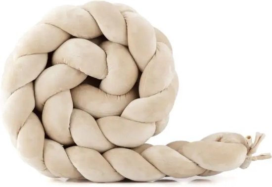 Tour de lit Galon velours 210cm Beige Bumper Beige