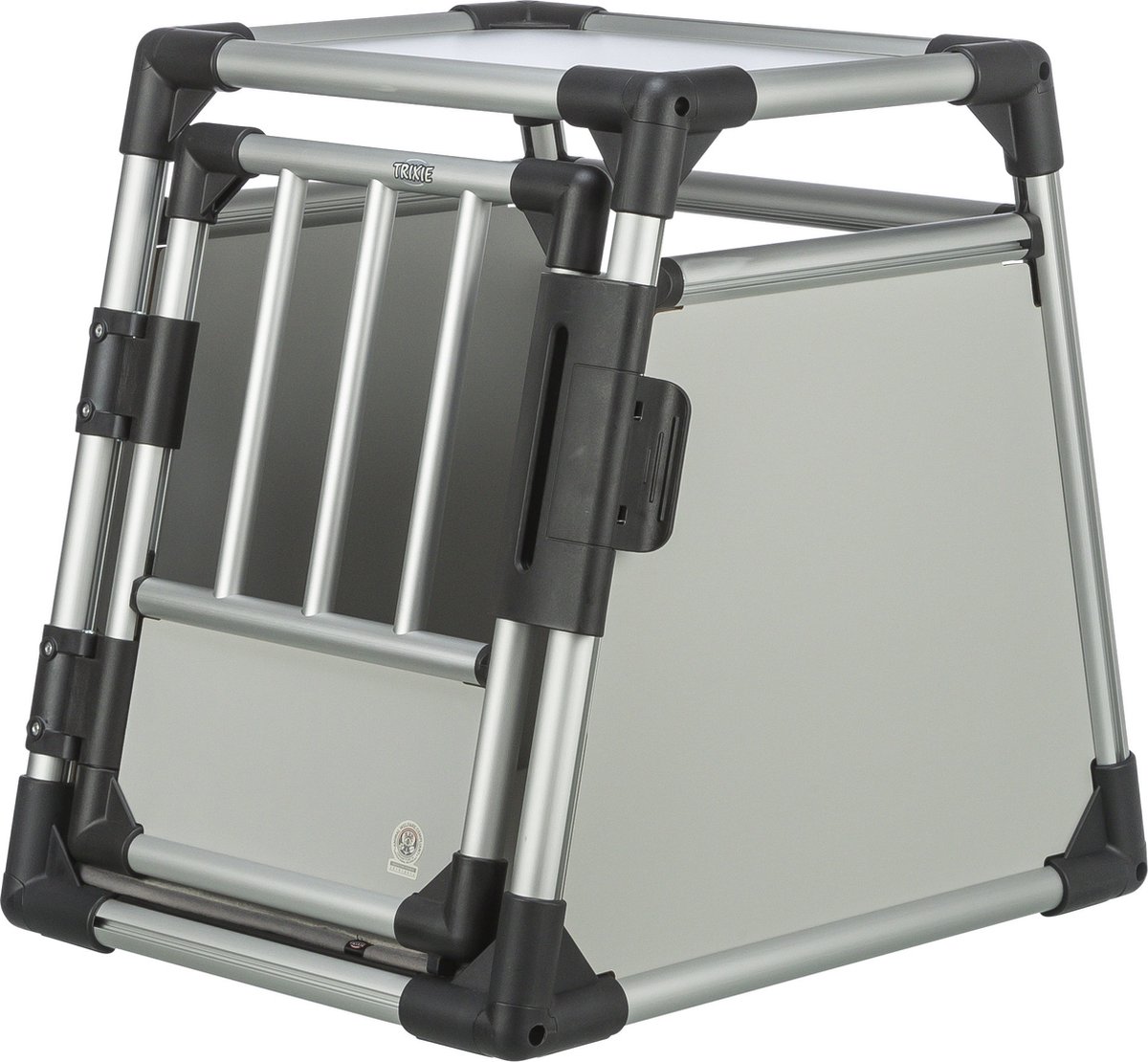Trixie Transport Box Aluminium – Transportkooi – 48 cm x 57 cm x 64 cm – Zilverkleurig/Zwart
