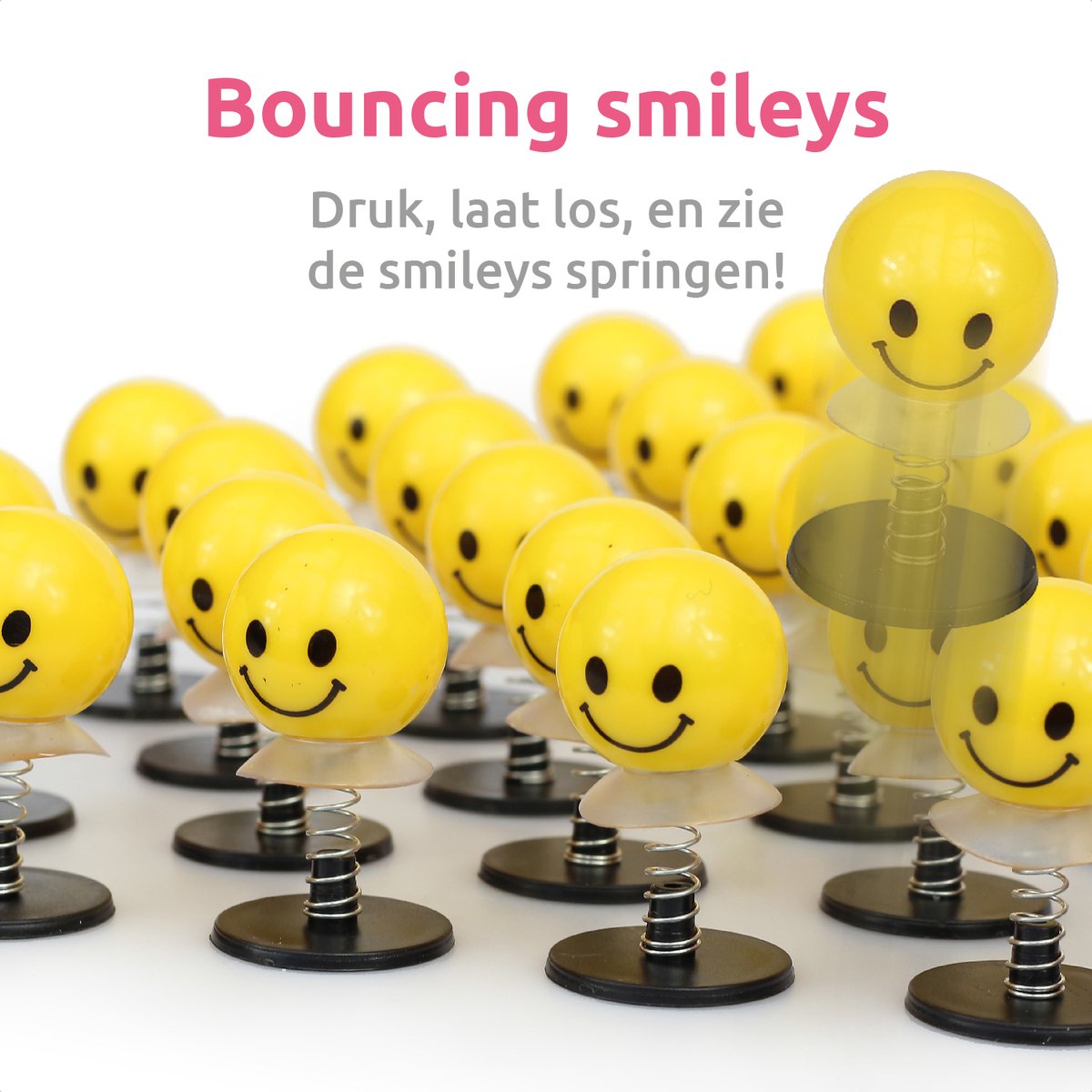 Isa's Friends® - Uitdeelcadeautjes Bouncing Smileys - 48 stuks - Traktatie — afbeelding 4