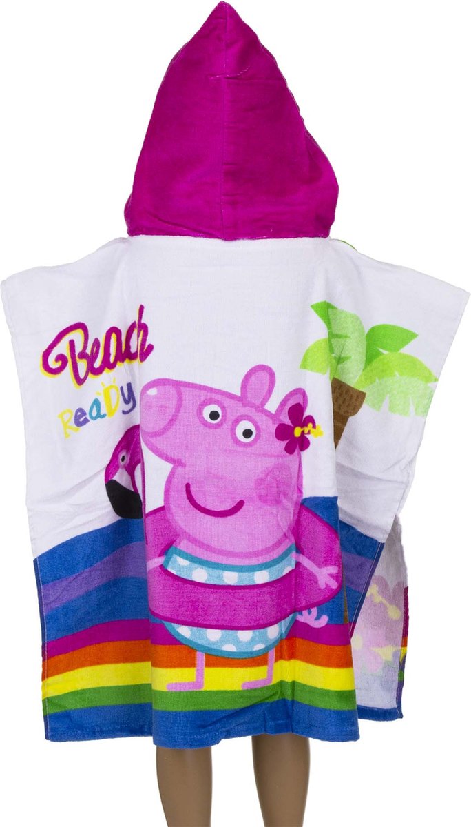 Peppa Pig badponcho - 60 x 120 cm. - Peppa Big poncho handdoek - 100% katoen van Peppa Pig — afbeelding 2