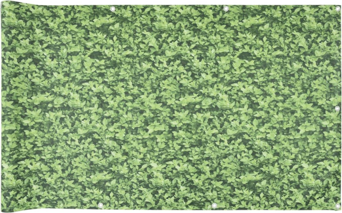 VidaXL Balkonscherm plantpatroon 500x90 cm PVC groen