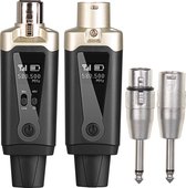 T9 Draadloos microfoonsysteem, XLR-zender en XLR-ontvanger Draadloos systeem voor dynamische en condensatormicrofoons, mixer, PA-systeem, luidsprekers