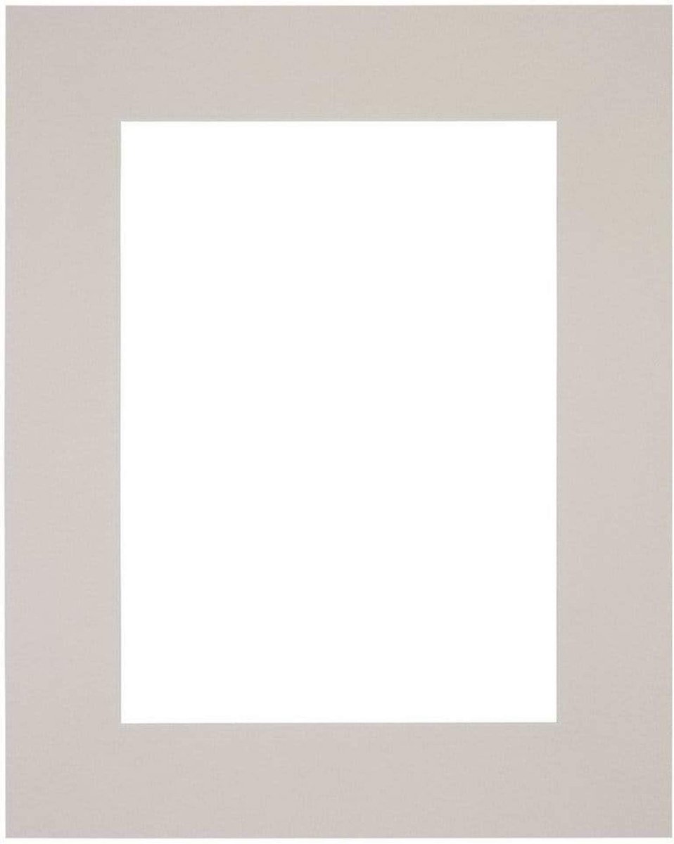 Passe-Partout Fotomaat 13x18 cm - Lijstmaat 20x25 cm - Grijs Graniet - Museumkarton - Fotolijst niet inbegrepen