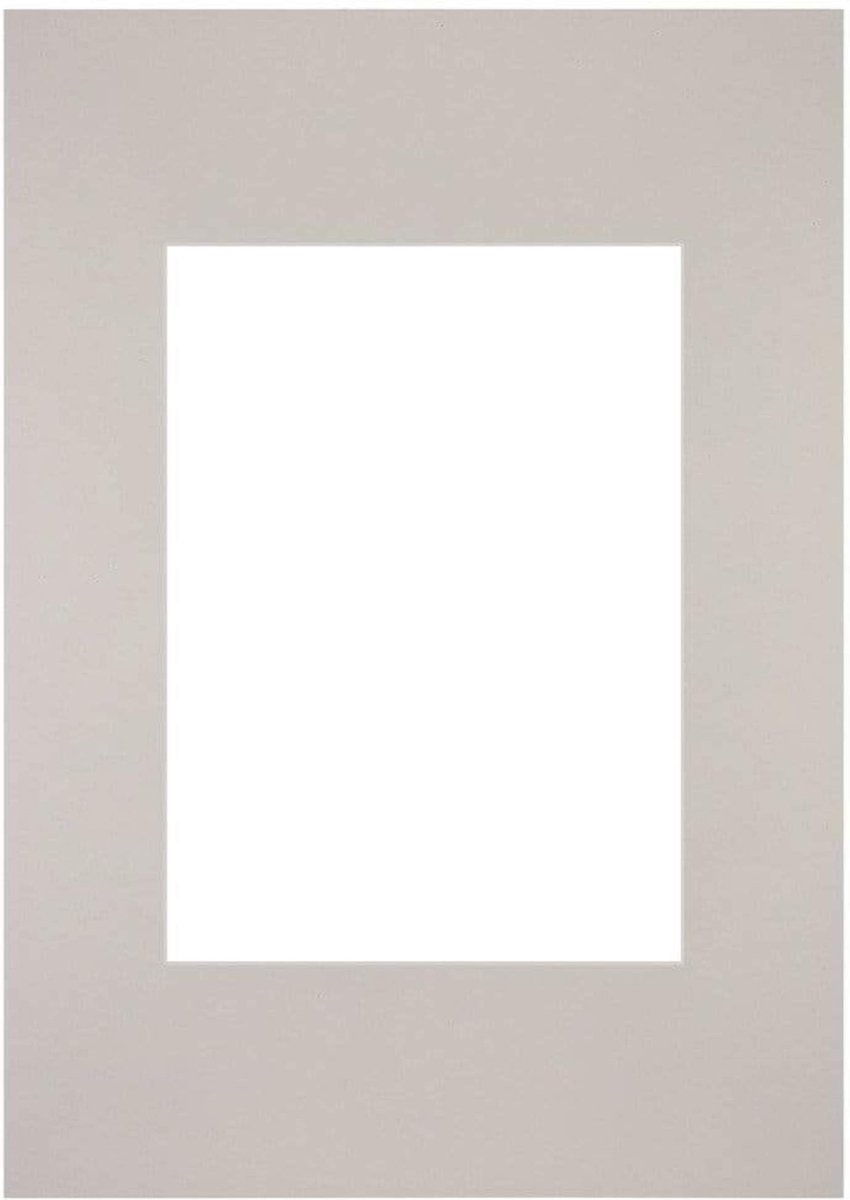 Passe-Partout Fotomaat 13x18 cm - Lijstmaat 21x29,7 cm - Grijs Graniet - Museumkarton - Fotolijst niet inbegrepen
