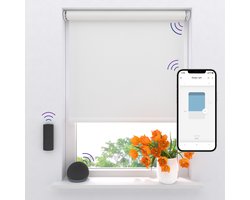 DTCH® Elektrisch Rolgordijn Verduisterend - Easy - White - 75 x 275 cm - Motionblinds CMD-03