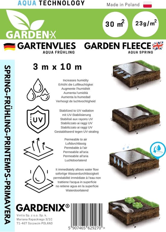 HaGa Onkruiddoek 150 g/m² in 1,2 m x 50 m - ademend tuinvlies voor effectieve onkruidbescherming in de tuin met hoge scheurvastheid