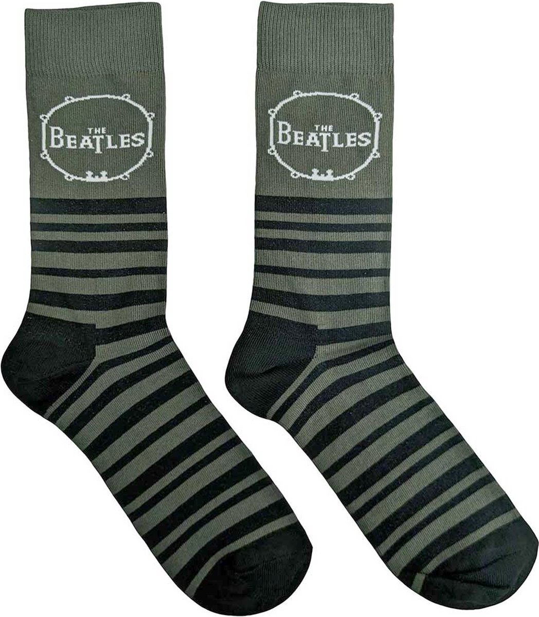 The Beatles - Drum & Stripes Sokken - EU 39-45 - Groen