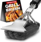 Grill Brush Cleaning Brush with Long Stainless Steel Brushes Scraper and PP Handle BBQ Accessories