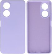 Hoesje Geschikt voor de OPPO A58 4G - Fashion Backcover Hoesje - Colorful Telefoonhoesje - Paars