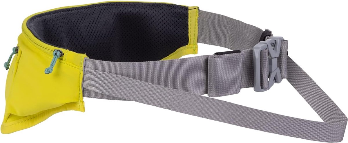 Trail Runner riem - Comfortabele handsfree heupriem voor on-Leash hardlopen met je hond - Klitvrije zware heupriem met zakken - Korstmosgroen - Extra groot
