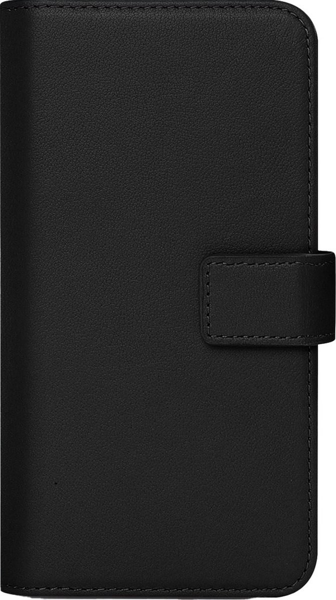 Caseuals Echt Lederen Portemonnee/Boekhoesje - Krachtige magneetsluiting - geschikt voor Apple iPhone 13 Pro - Zwart