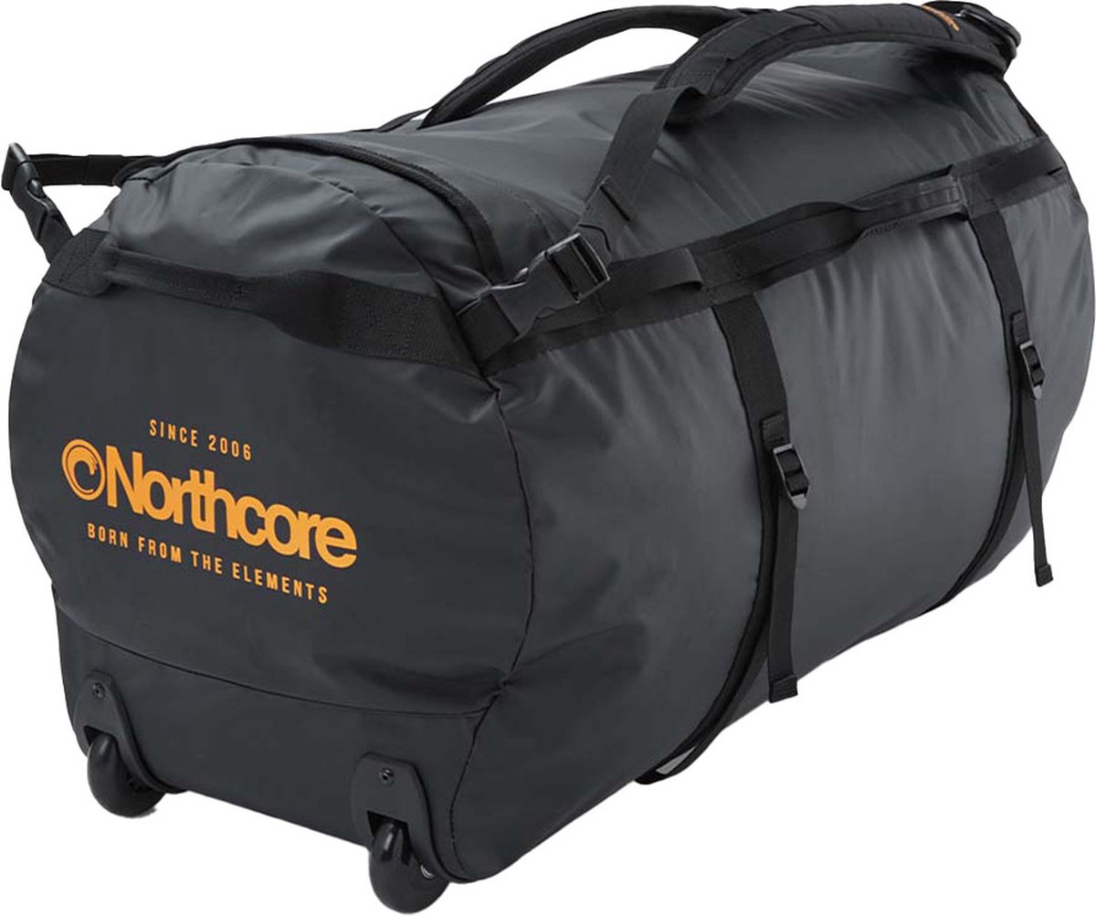 2025 Northcore Duffeltas Op Wielen 110L - Black / Oranje