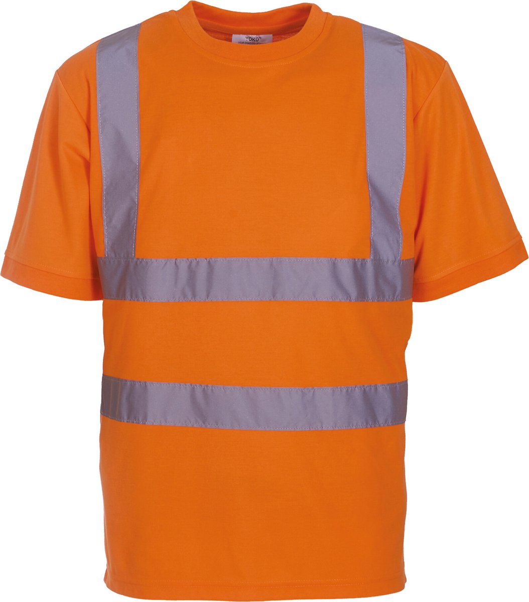 Yoko Signalisatie T-shirt met korte mouwen YHVJ410 - Hi Vis Orange - M