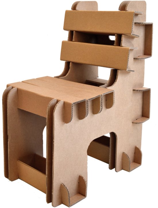 Chaise bloc en carton durable - Carton durable - Hobby Cardboard - KarTent