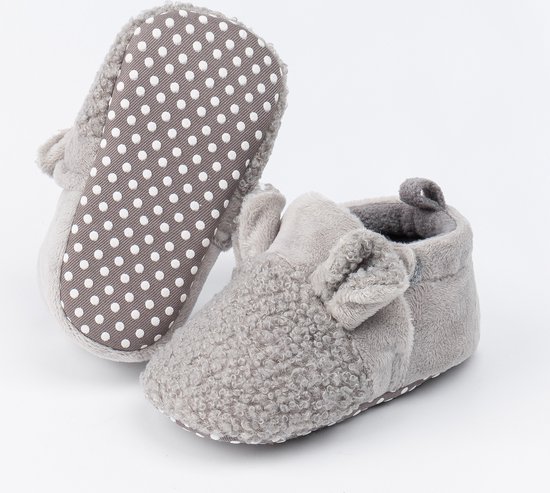 Steppies Babyslofjes met Antislip Grijs 6-12 maanden Maat