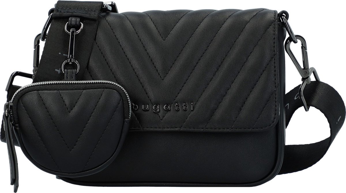 bugatti Schoudertas Sira Crossbody Bag Black Zwart