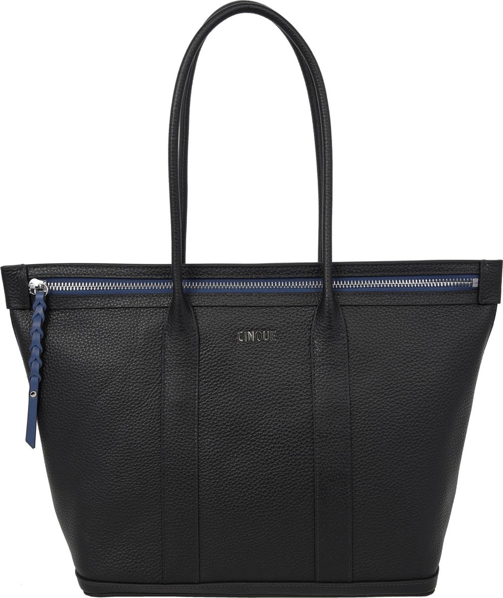 CINQUE Leren Schoudertas Annabella Shopper Black Zwart