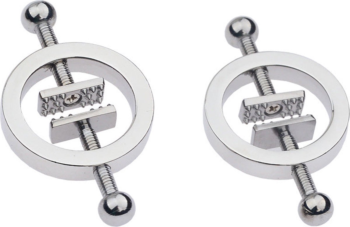 Fixxx - Metalen Ronde Tepelklemmen met Schroef - 2 stuks