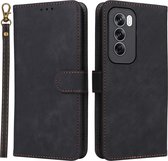 Coverup Book Case avec Cordon - Adapté à l'étui OPPO Reno12 - Zwart