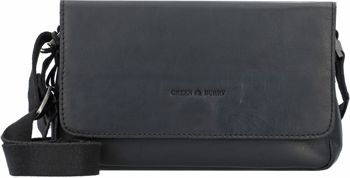 Greenburry Pure Black Schoudertas Leer 23 cm - Dames - black