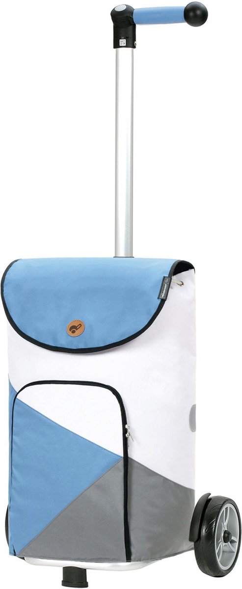 Andersen SHOPPER MANUFAKTUR Boodschappentrolley Unus Shopper Ester 47L Blue Lichtblauw Veelkleurig 126cm