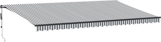 vidaXL - Auvent - automatique - extensible - LED - 600x350 - cm - anthracite - et - blanc
