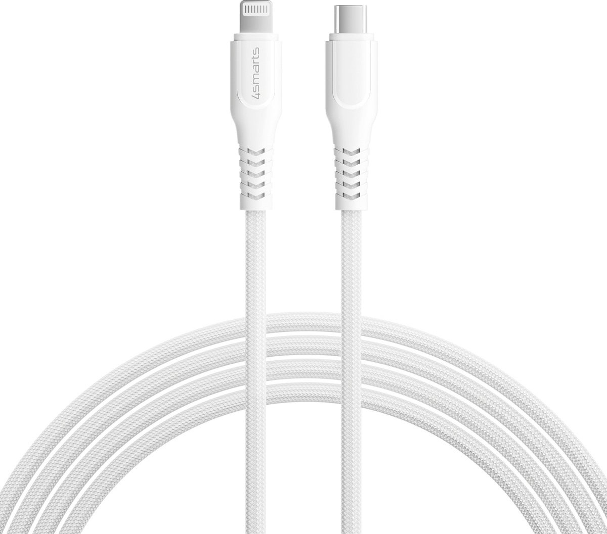 4smarts 465592 Lightning-kabel 1,5 m Zilver, Wit