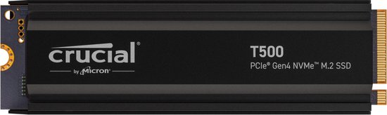 Crucial T500 | 1TB NVMe SSD | M.2 Gen4 | 7.300MB/s Lezen | 6.800MB
