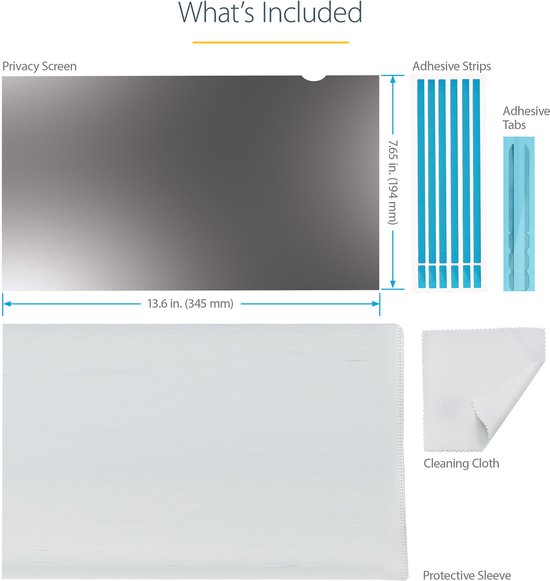 Filtre De Confidentialité Universel Pour Ordinateur Portable De 15,6"Anti-lumière Bleue/Anti-reflet/Anti-UV,345x194mm(16:9) - Informatique