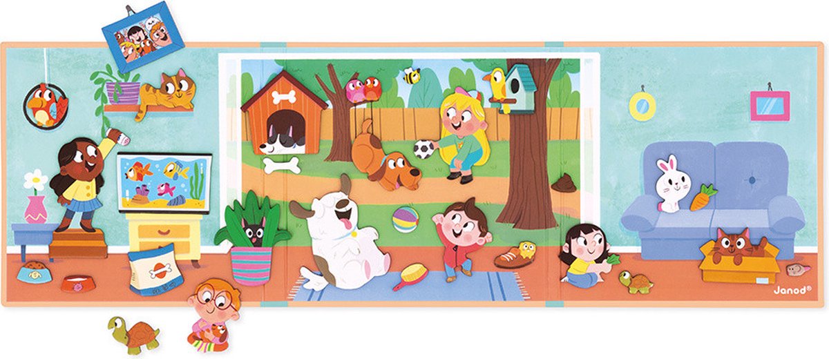 Janod - Magneti Stories - Huisdieren – Educatieve magneetset — afbeelding 6