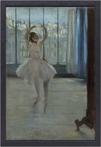 Danser poseren voor een fotograaf - Edgar Degas wanddecoratie - Danser schilderijen - Muurdecoratie Kunst - Klassieke schilderijen - Canvas schilderij met baklijst - Kunst canvas met baklijst 50x70 cm
