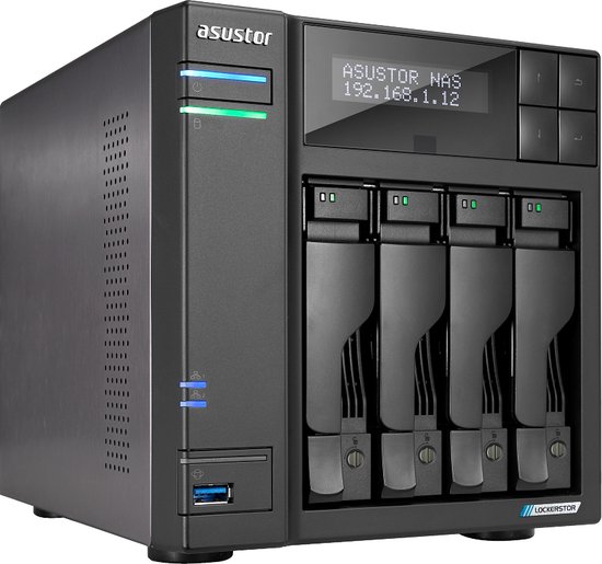 Asustor Lockerstor 4 Gen2 - NAS-server - 4 bays - Intel Celeron N5105 Quad-Core - 4GB DDR4 - 2x 2.5GbE - 2x USB-A - 1x HDMI - Zwart van Asustor — afbeelding 4