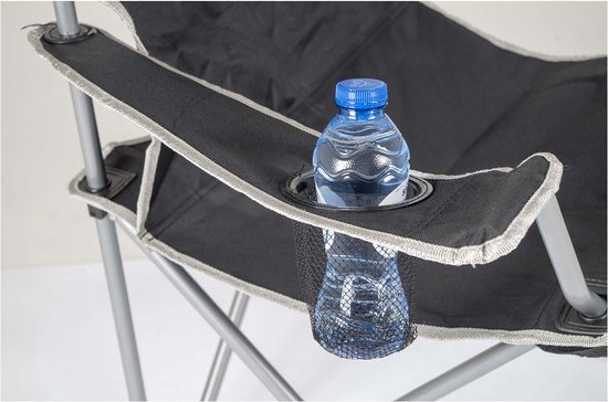 Bo-Camp - Vouwstoel - Compact - Staal - Zwart