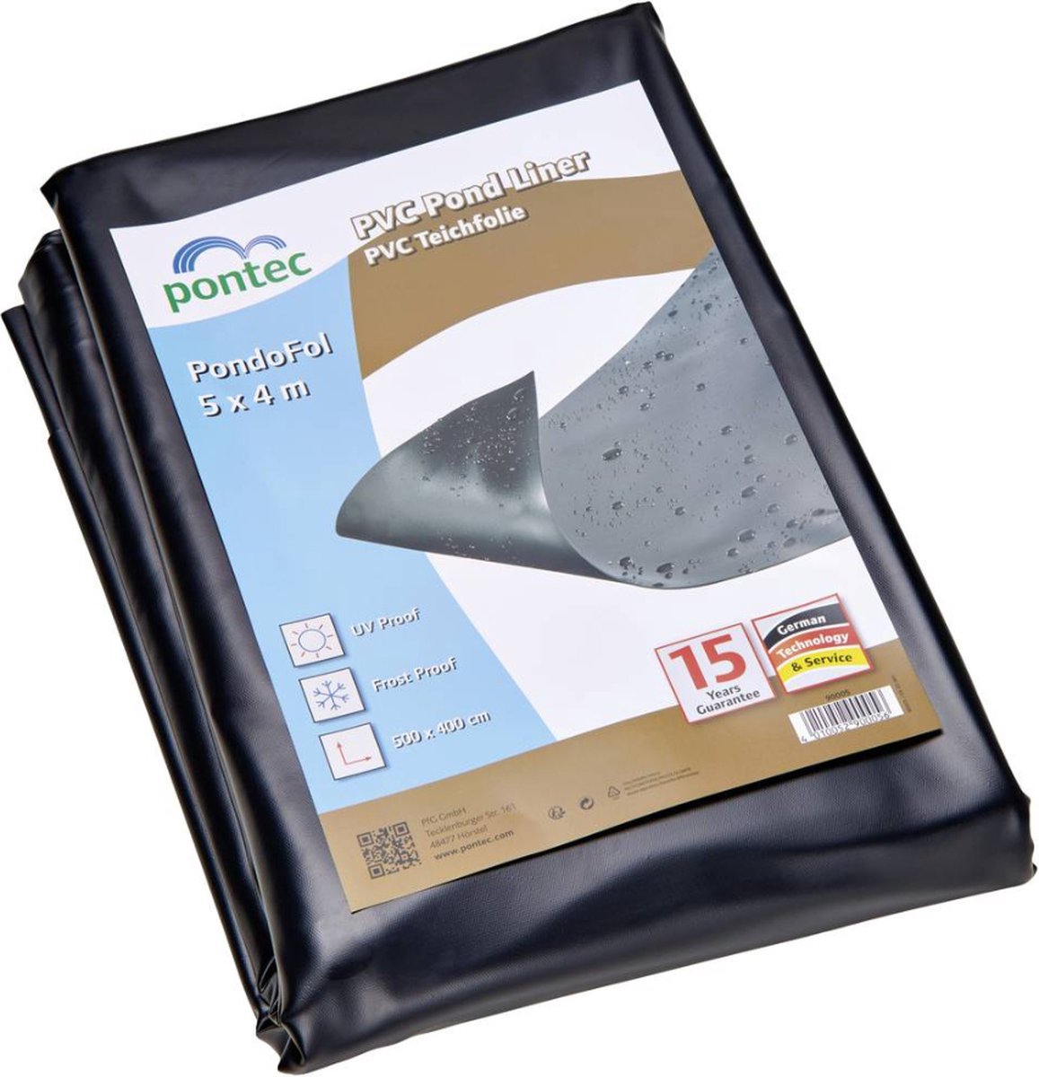Pontec PVC vijverfolie voorverpakt 5 x 4 meter