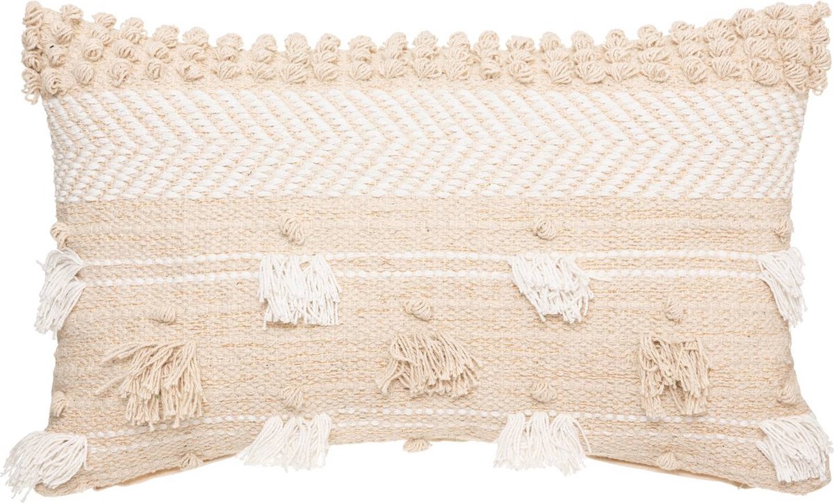 Decoratief kussen Cot Sand, katoen, boho, 30 x 50 cm