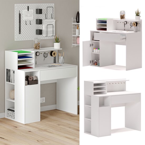 Bureau Vicco , Wit, 100 x 50 cm