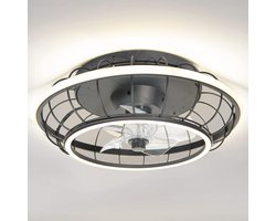 LumenXL - Zwarte plafondventilator Lilu met geïntegreerde LEDs