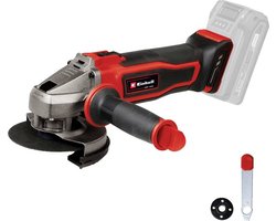 foto van Einhell Accu Haakse Slijper TE-AG 18/115-2 Li Solo - Power X-Change - 18 V/Li-ion - Ø115 mm - 8.500 t/min - Max. Snijdiepte: 28 mm - Excl. Accu, Lader en Slijpschijf