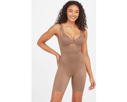 SPANXshape™ Invisible Open-Bust Mid-Thigh Bodysuit - Kleur Cafe au Lait(donkere huidskleur) - Maat XL