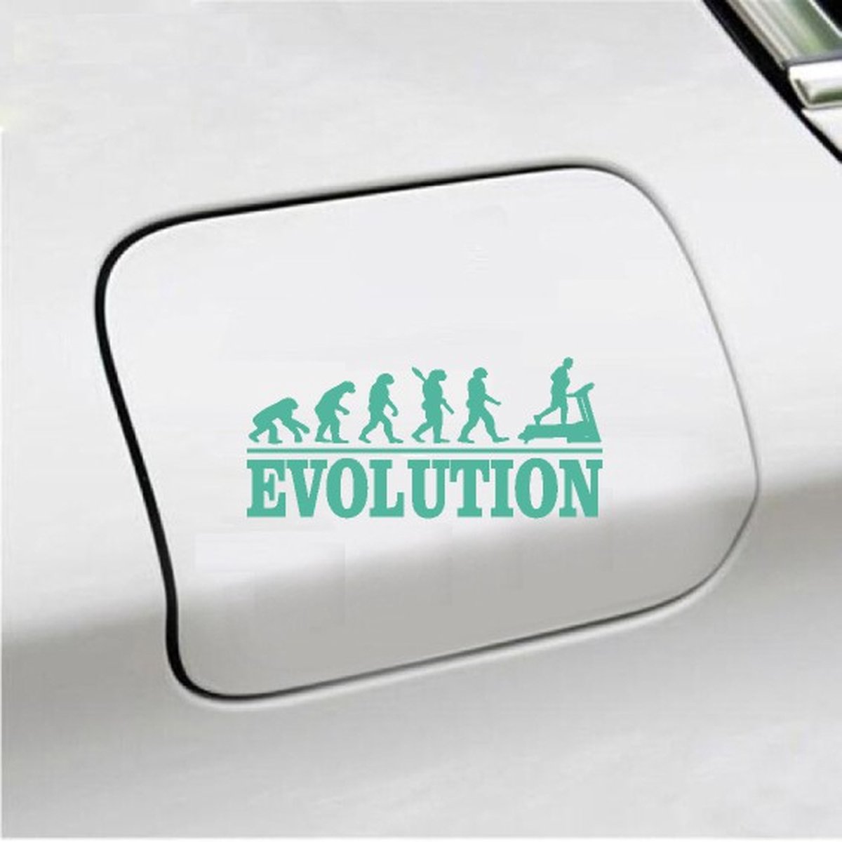 Bumpersticker - Evolution Hardlopen - 20x9.3 - Mint